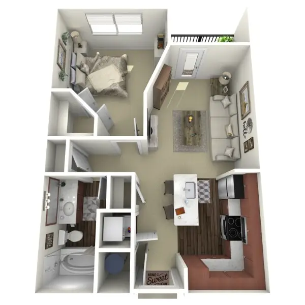 Sunrise By The Park Apartments Houston Floor plan 3