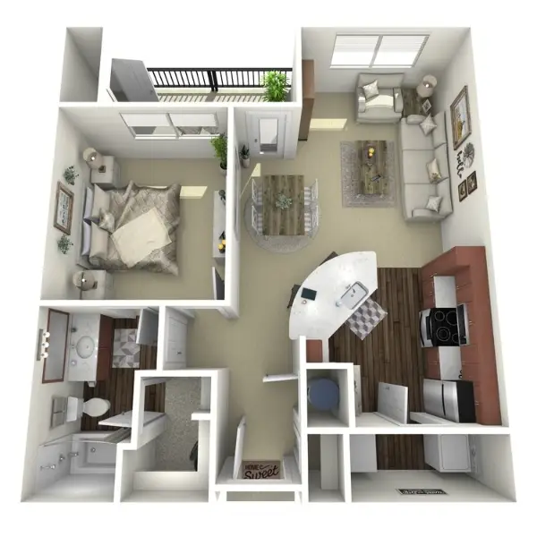 Sunrise By The Park Apartments Houston Floor plan 5