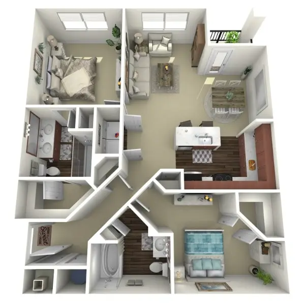 Sunrise By The Park Apartments Houston Floor plan 9