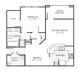 The Abbey at Barker Cypress Houston Apartment Floor Plan 3