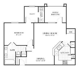 The Abbey at Barker Cypress Houston Apartment Floor Plan 4
