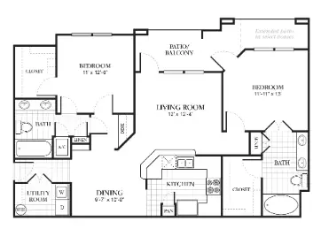 The Abbey at Barker Cypress Houston Apartment Floor Plan 5