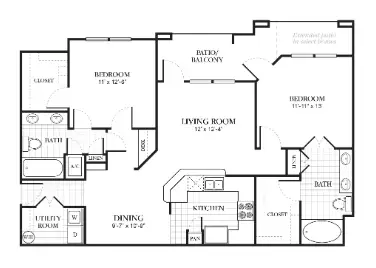 The Abbey at Barker Cypress Houston Apartment Floor Plan 7