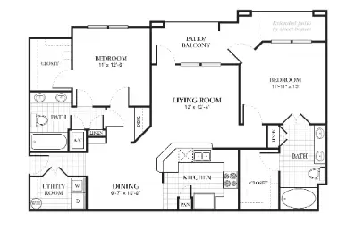 The Abbey at Barker Cypress Houston Apartment Floor Plan 8