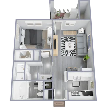 The Club at Stablechase Houston Apartment Floor Plan 1