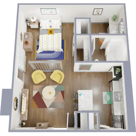 The Co-Op at the Med Center Rise Apartments FloorPlan 2