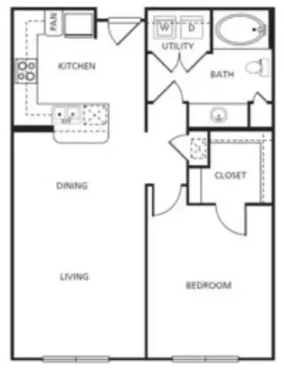 The Core Apartments Houston Floor Plan 2