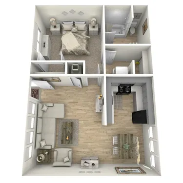 The Dawson at Stratford Apartments Houston Floor Plan 1