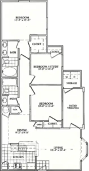 The Enclave at Quail Crossing Houston Apartment Floor Plan 5