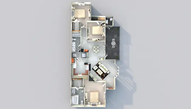 The Falls at Borough Park Houston Apartment Floor Plan 4