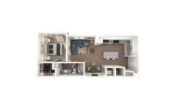 The Flats at Hooper Hill Houston Apartment Floor Plan 2