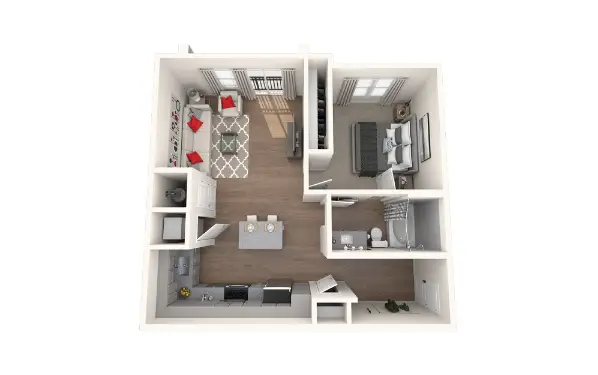 The Flats at Hooper Hill Houston Apartment Floor Plan 3