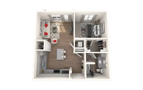 The Flats at Hooper Hill Houston Apartment Floor Plan 4