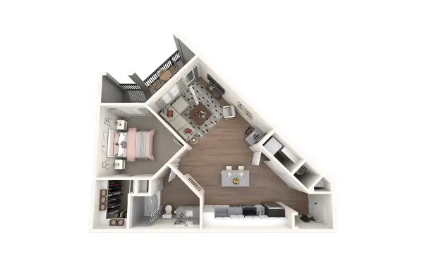 The Flats at Hooper Hill Houston Apartment Floor Plan 5