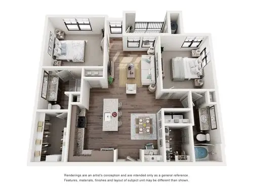 The Fordham at Eagle Springs Houston Apartment Floor Plan 11