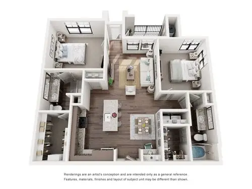 The Fordham at Eagle Springs Houston Apartment Floor Plan 12