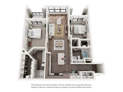 The Fordham at Eagle Springs Houston Apartment Floor Plan 15