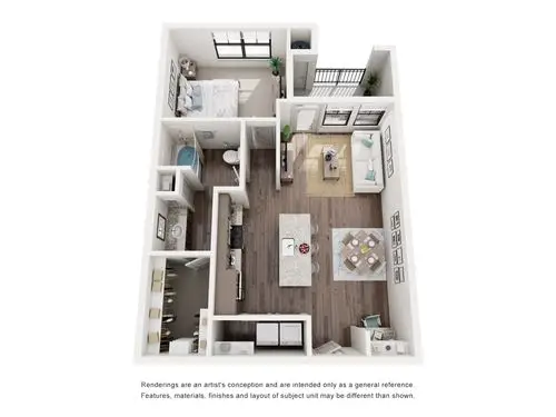 The Fordham at Eagle Springs Houston Apartment Floor Plan 2