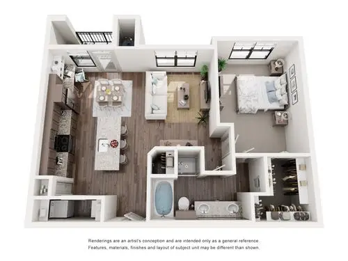 The Fordham at Eagle Springs Houston Apartment Floor Plan 3