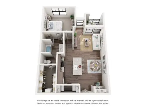 The Fordham at Eagle Springs Houston Apartment Floor Plan 4