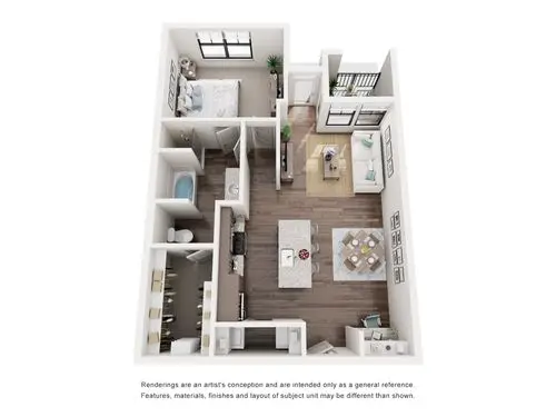 The Fordham at Eagle Springs Houston Apartment Floor Plan 5