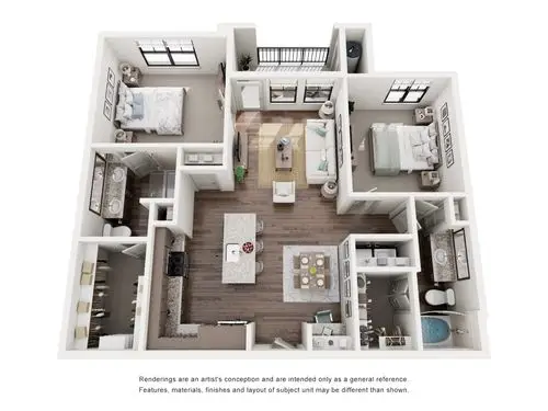 The Fordham at Eagle Springs Houston Apartment Floor Plan 9