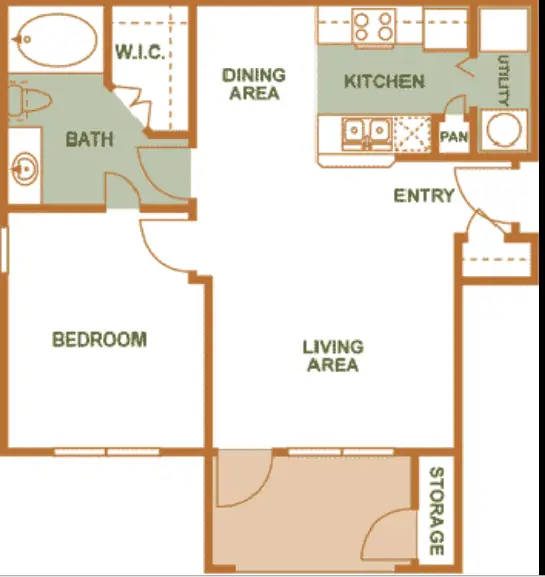 The Franklin Apartments Houston Floor Plan 1