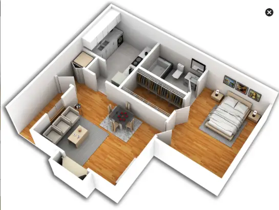 The Gentry Apartments Houston Floor Plan 1