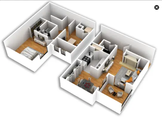 The Gentry Apartments Houston Floor Plan 3