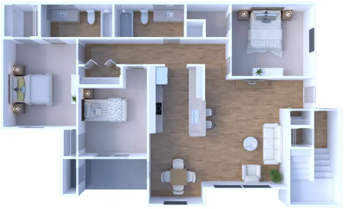 The Gibson Apartments Houston Floor Plan 5