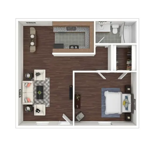 The Grove at Pinemont Houston Apartment Floor Plan 2