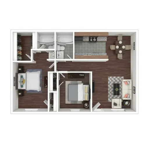 The Grove at Pinemont Houston Apartment Floor Plan 4