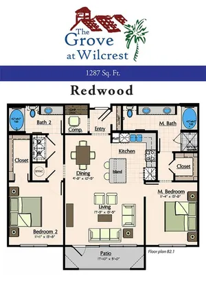 The Grove at Wilcrest Houston Apartment Floor Plan 13