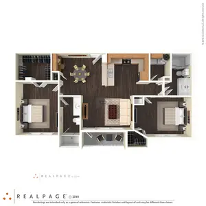 The Heritage Montgomery Houston Apartment Floor plan 6