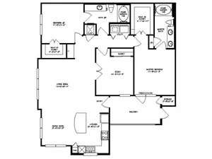 The Lodge at Spring Shadows Houston Apartment Floor Plan 11