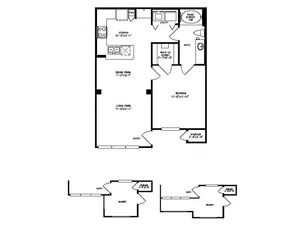 The Lodge at Spring Shadows Houston Apartment Floor Plan 2