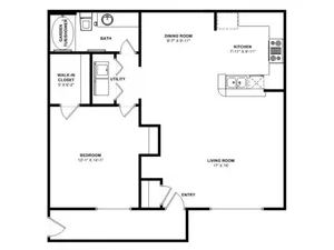 The Lodge at Spring Shadows Houston Apartment Floor Plan 3