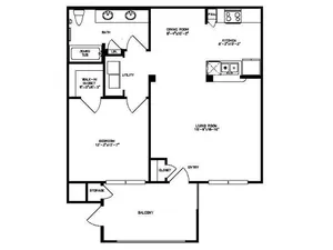 The Lodge at Spring Shadows Houston Apartment Floor Plan 4