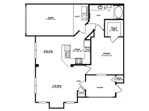 The Lodge at Spring Shadows Houston Apartment Floor Plan 6