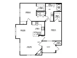 The Lodge at Spring Shadows Houston Apartment Floor Plan 8
