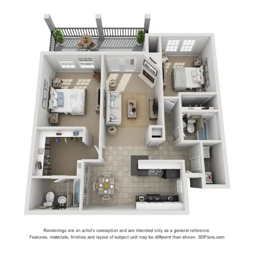 The Lofts at Spring Lake Houston Apartment Floor Plan 2