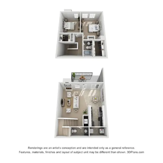 The Lofts at Spring Lake Houston Apartment Floor Plan 3