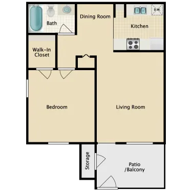 The Pines Apartments Floorplan 1