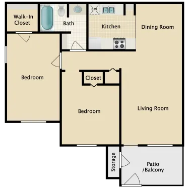 The Pines Apartments Floorplan 2