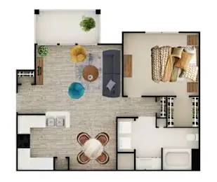The Place at Barker Cypress Apartment Houston Floor Plan 2