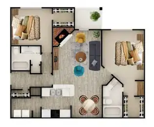 The Place at Barker Cypress Apartment Houston Floor Plan 5