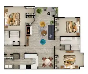 The Place at Barker Cypress Apartment Houston Floor Plan 8