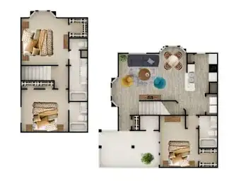 The Place at Barker Cypress Apartment Houston Floor Plan 9