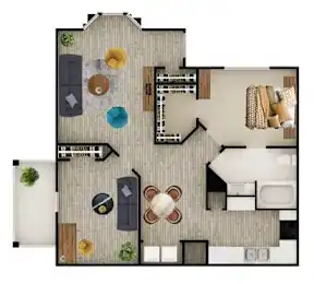 The Place at Barker Cypress Houston Apartment Floor Plan 22