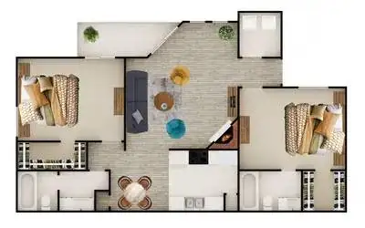 The Place at Barker Cypress Houston Apartment Floor Plan 33